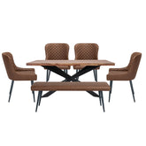 Earth Small Sheesham Wood Dining Table with Dining Chairs - Pendle Village Furniture
